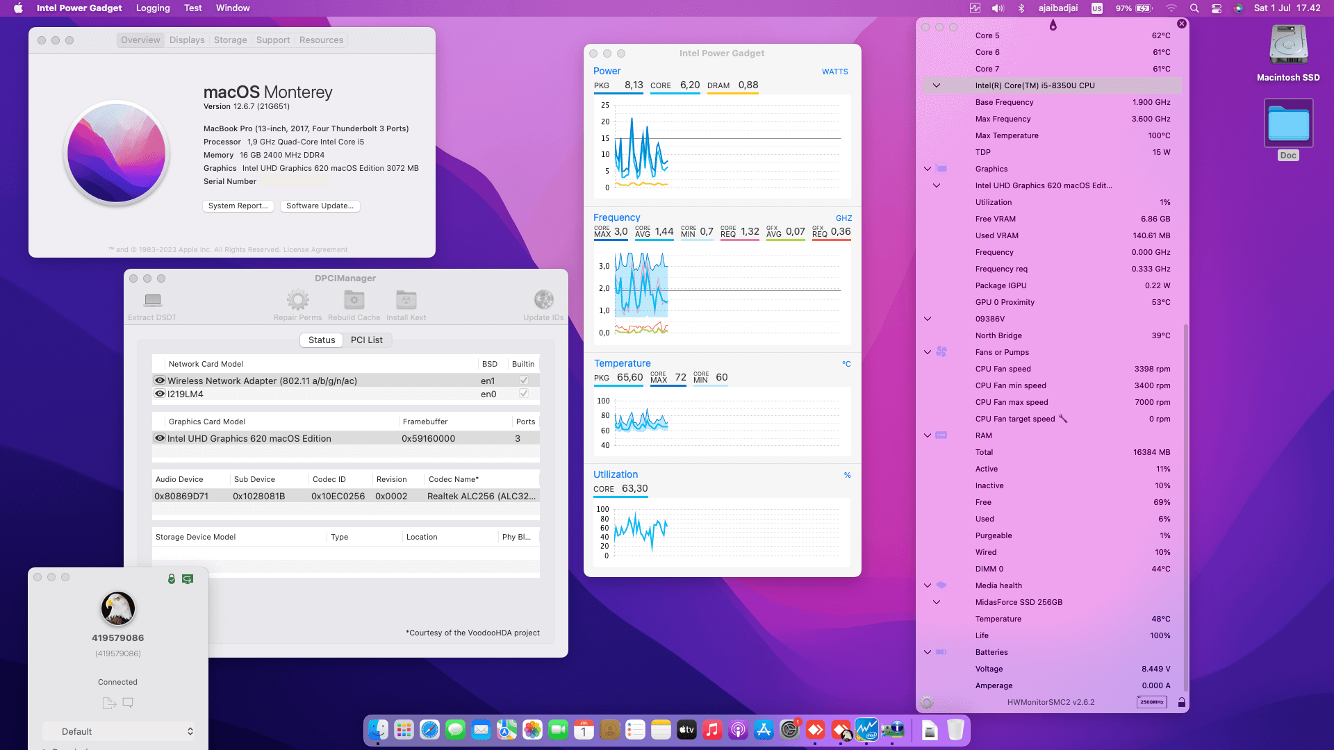 Dell Latitude 7390 8th [KabyLake R   Intel UHD 620 + I2C]   OpenCore 1